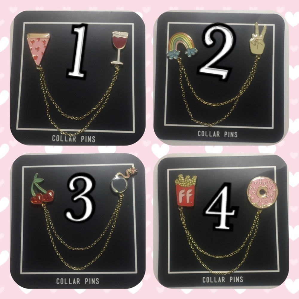 Enamel collar pin retro sets celebration A26